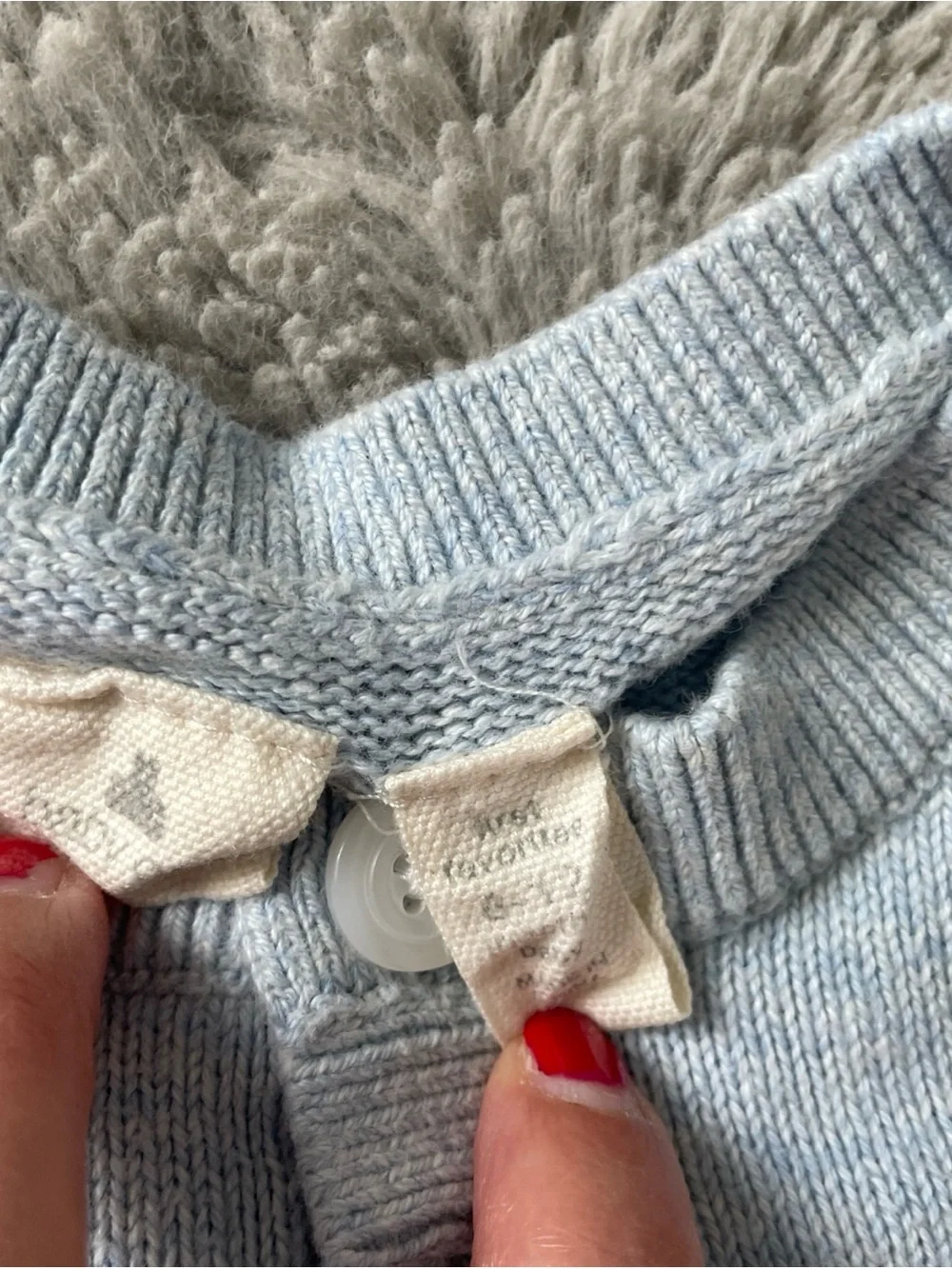 Baby Gap Sweater Romper Jumpsuit Blue  Henley One-Piece Cozy Footless 6-12 month